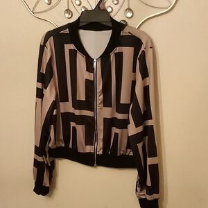 Stylish Black and Tan Women's Jacket